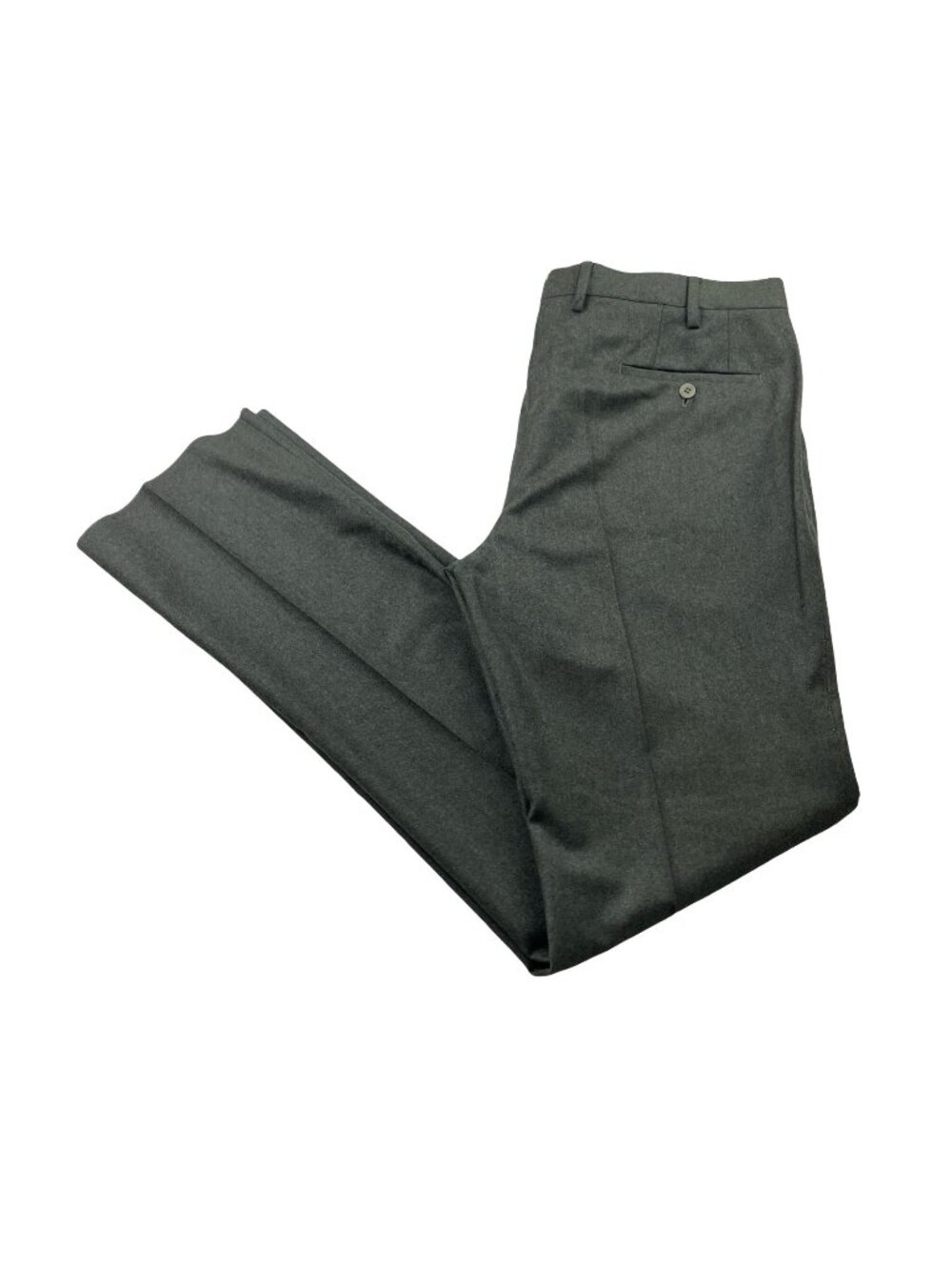 NEW Giorgio's Palm Beach Men's Flannel Wool Dress Pants Green • Italy • Size 38
